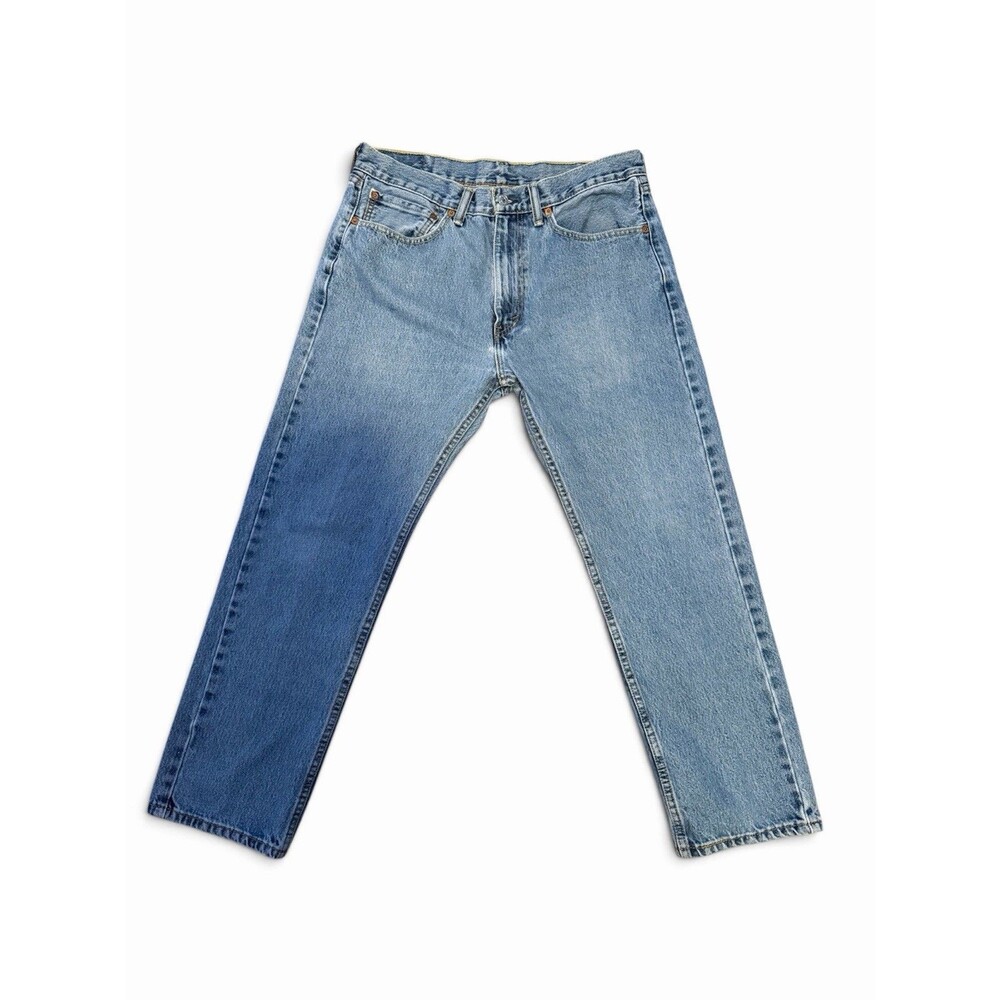 Levi's Men's Blue Light Wash Straight Leg Regular Fit Denim Jeans Mid Rise